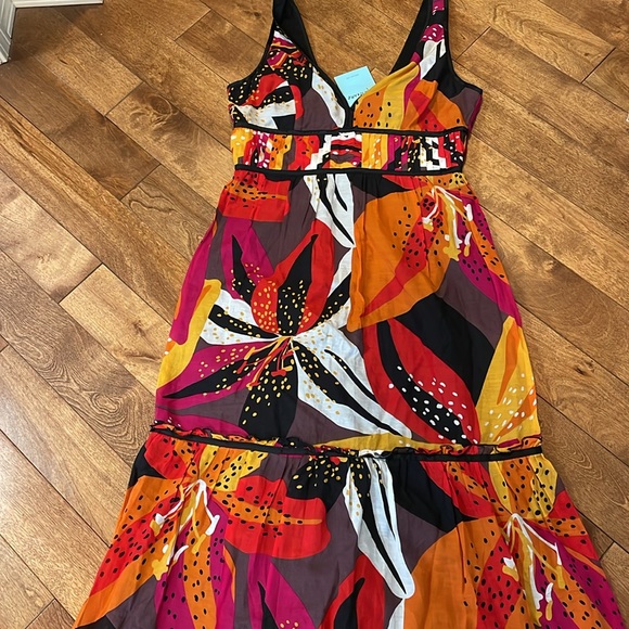 73. Marciano NWT Medium tropical maxi dress - Picture 8 of 16